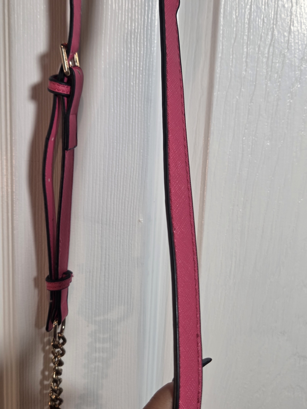 Michael Kors Jet Set Large Saffiano Leather Crossbody Bag - Dragonfruit Pink - Picture 9 of 13